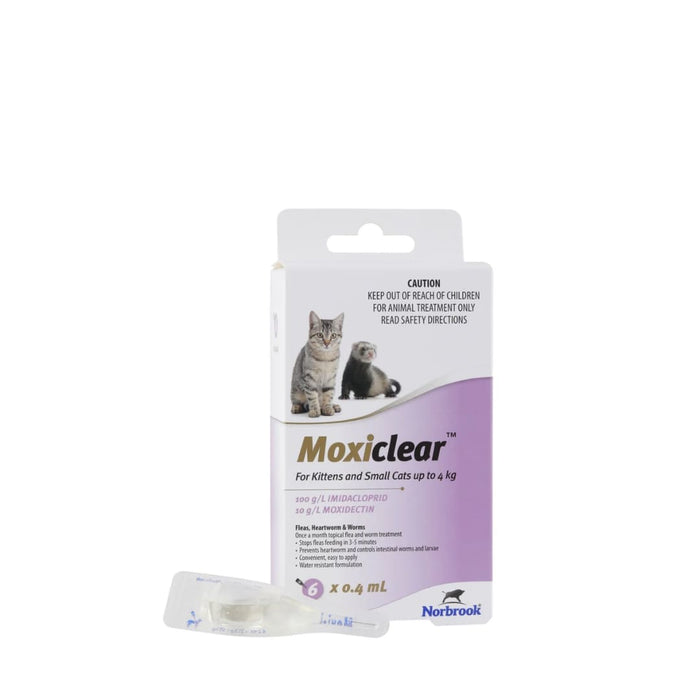 Moxiclear Flea & Worming Spot Treatment（Up to 4KG） - Kitten & Cat