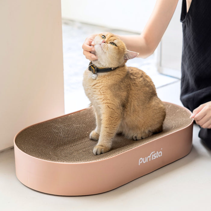 Purrista XL Curved Cat Scratcher | My Rainbow Pets | Pink