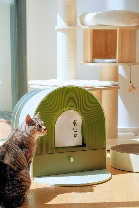 West Coast | Natural Fresh Enclosed Cat Litter Box｜Green