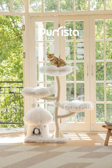 120cm Purrista Mushroom Ice Cream Cat Tree - White