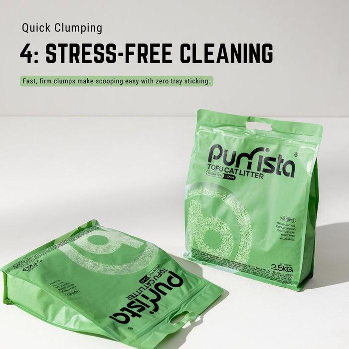 Purrista Fresh Green Tea Tofu Cat Litter - 2.5kg