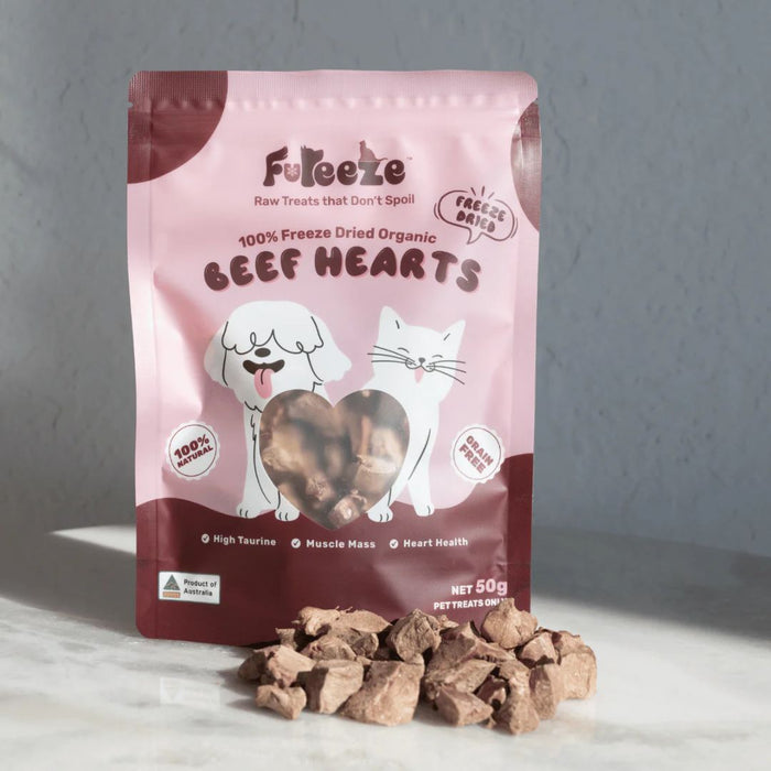 Fureeze™-Freeze Dried Organic Beef Hearts 50g