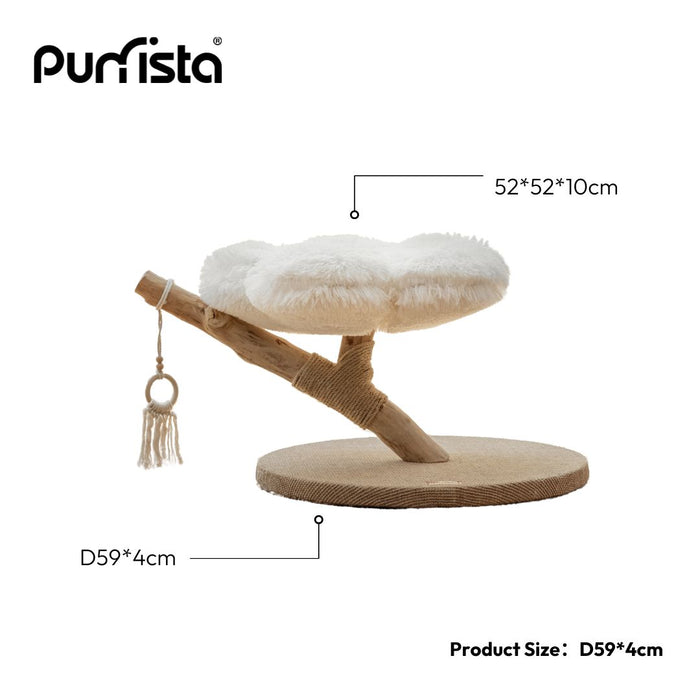 60cm Purrista Natural Wood Cat Tree