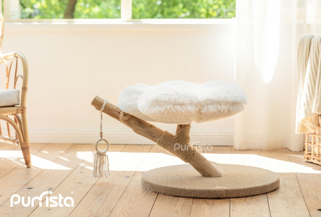 60cm Purrista Natural Wood Cat Tree