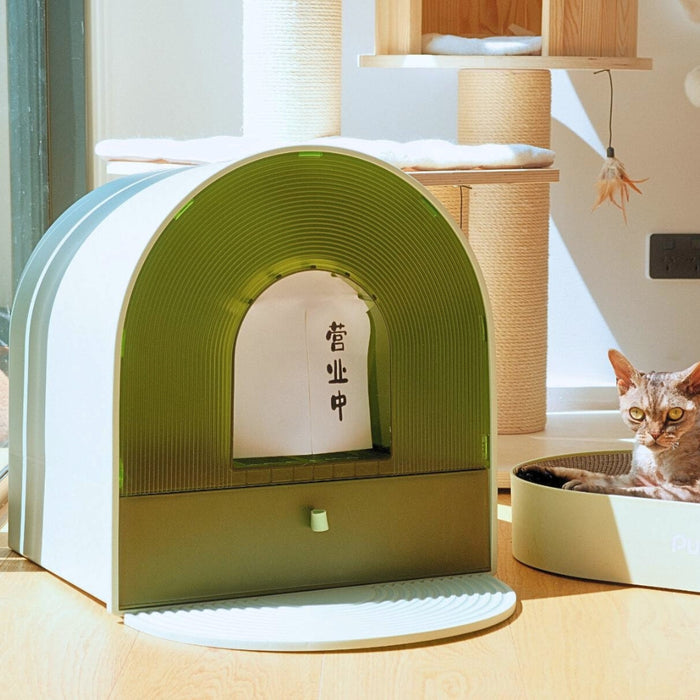 West Coast | Natural Fresh Enclosed Cat Litter Box｜Green