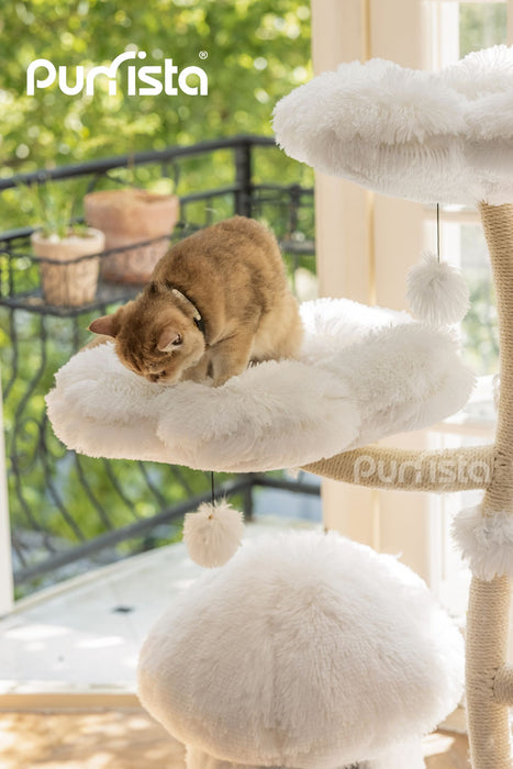 120cm Purrista Mushroom Ice Cream Cat Tree - White