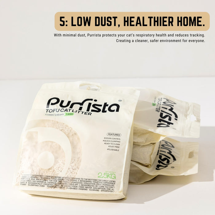 Purrista Classic Creamy Original Tofu Cat Litter - 2.5kg