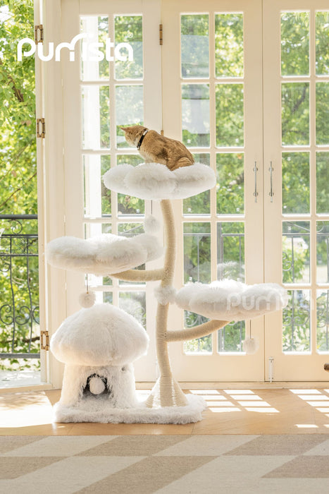 120cm Purrista Mushroom Ice Cream Cat Tree - White