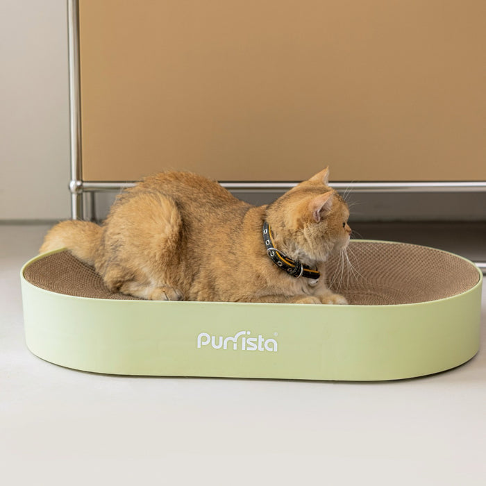 Purrista XL Curved Cat Scratcher | My Rainbow Pets | Green