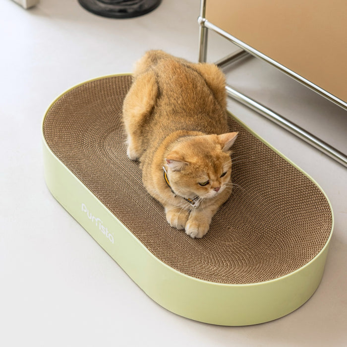 Purrista XL Curved Cat Scratcher | My Rainbow Pets | Green