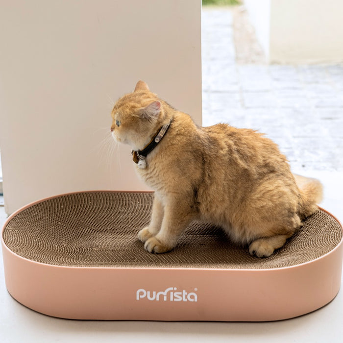 Purrista XL Curved Cat Scratcher | My Rainbow Pets | Pink