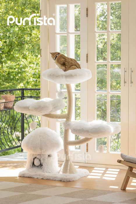 120cm Purrista Mushroom Ice Cream Cat Tree - White