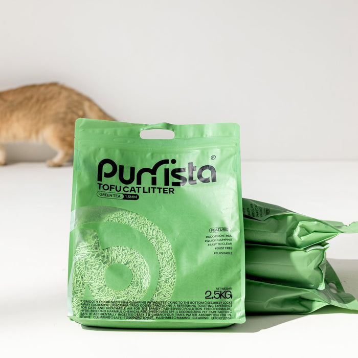 Purrista Fresh Green Tea Tofu Cat Litter - 2.5kg