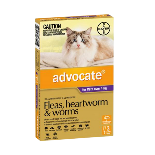 Advocate For Cats Over 4KG Flea Worm Control 01