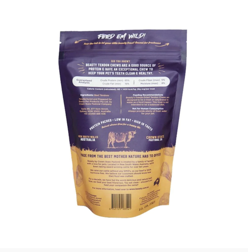 BEASTY Tendon Chews Freeze Dried Raw Treats 85g my rainbow pet