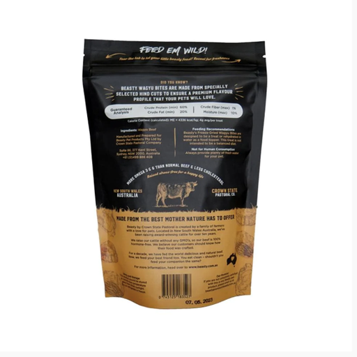 BEASTY Wagyu Cuts Freeze Dried Raw Treats 85g my rainbow pet