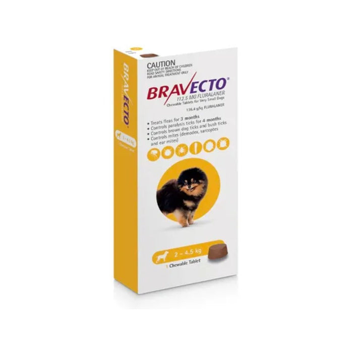 BRAVECTO Chewable For Dogs: 2KG - 4.5KG