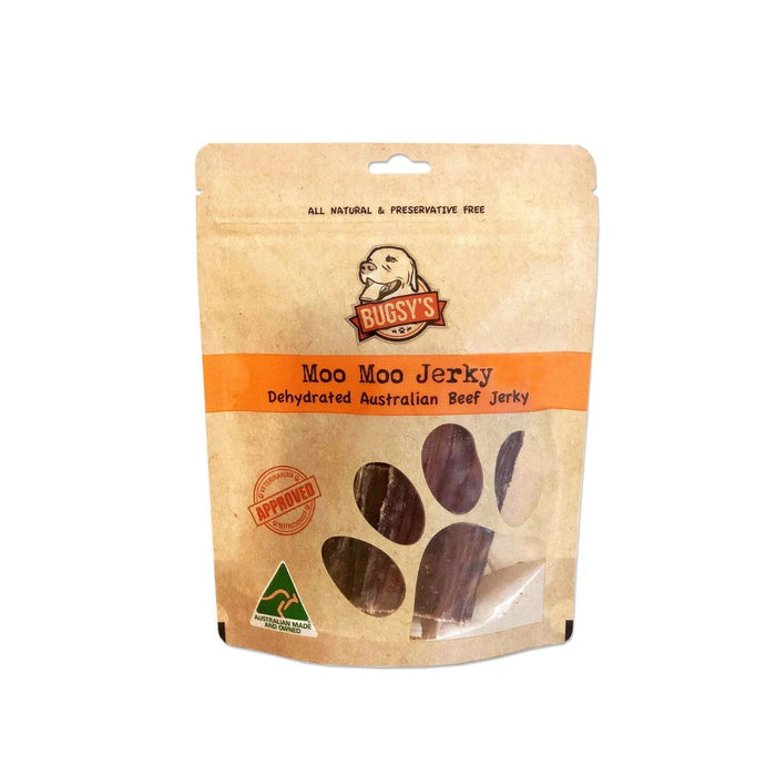 BUGSY's Dehydrated Beef Jerky Strips Dog Treats 70g - 02