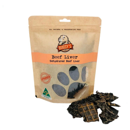 BUGSY's Dehydrated Beef Liver Dog Treats 100g - 01