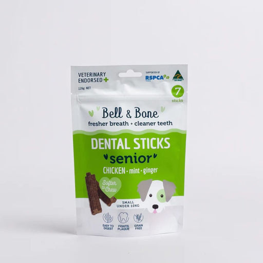 Bell & Bone Chicken, Mint and Ginger Senior Dog Dental Sticks -01