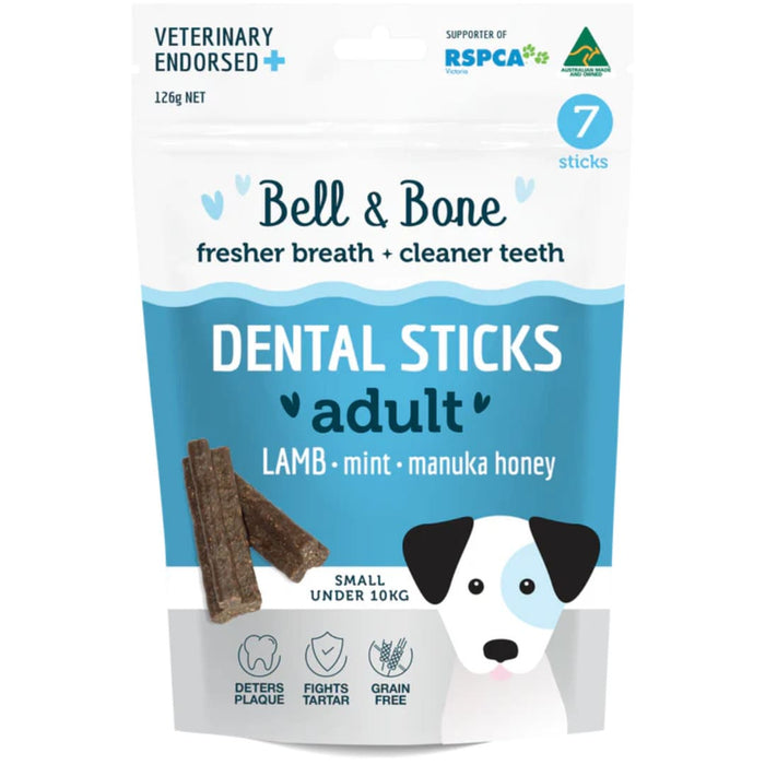 Bell & Bone Lamb Mint and Manuka Honey Adult Dog Dental Sticks 02