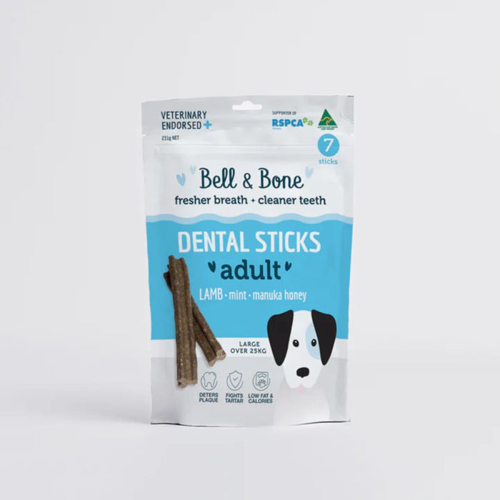 Bell & Bone Lamb Mint and Manuka Honey Adult Dog Dental Sticks 06