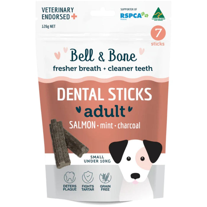 Bell & Bone Salmon Mint and Charcoal Adult Dog Dental Sticks 02