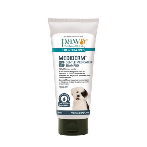 Blackmores PAW MediDerm Gentle Medicated Shampoo 200ml my rainbow pet