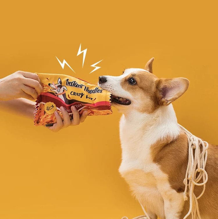 Creative fun instant noodles dog toys molar bite resistant