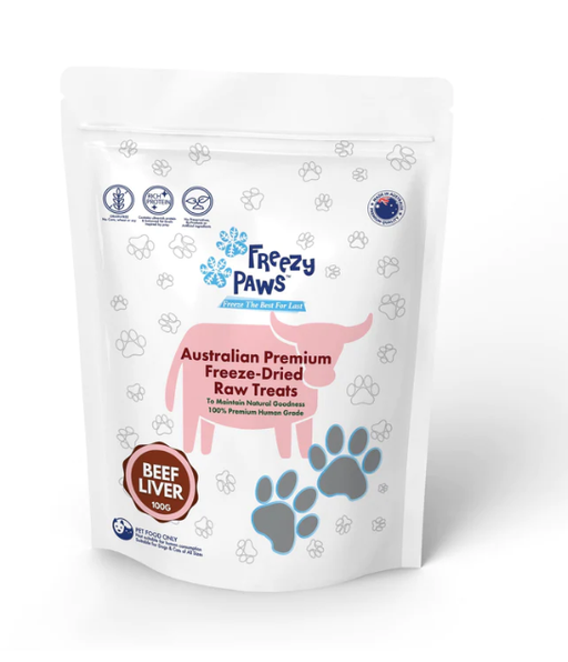 Freezy Paws - Superpremium Human Grade Freeze-Dried Beef Liver Raw Treats 100g