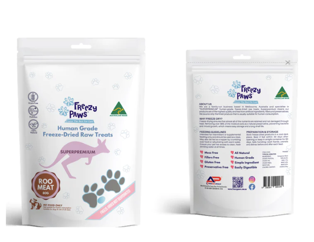 Freezy Paws Dried Kangaroo Meat Raw Treat 80g - 03