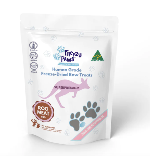 Freezy Paws Dried Kangaroo Meat Raw Treat 80g - 05