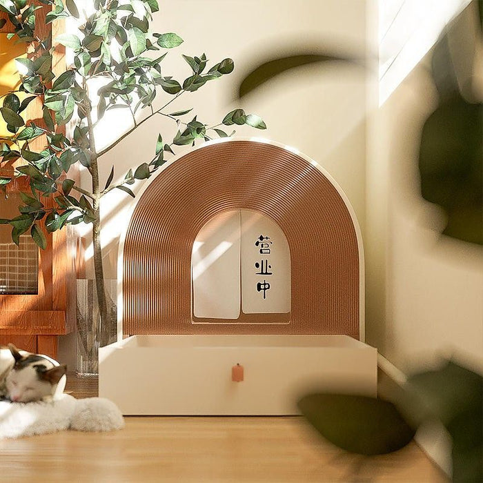 West Coast | Natural Fresh Enclosed Cat Litter Box｜White