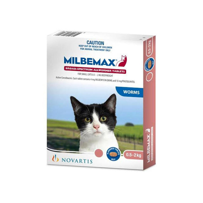 MILBEMAX CAT 0.5 - 2KG BODY WEIGHT - 2 TABS