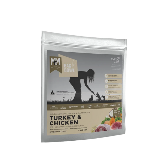 MEALS FOR MEOWS CHICKEN AND TURKEY GRAIN FREE CAT FOOD 2.5KG my rainbow pet