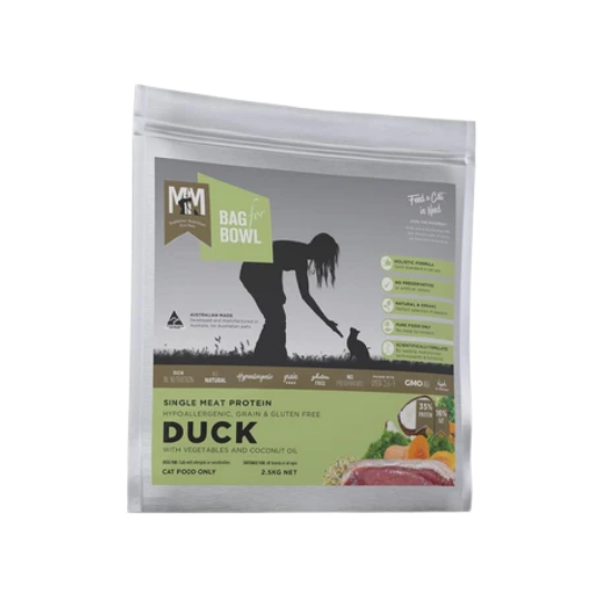 MEALS FOR MEOWS DUCK GRAIN FREE CAT FOOD -2.5kg my rainbow pet