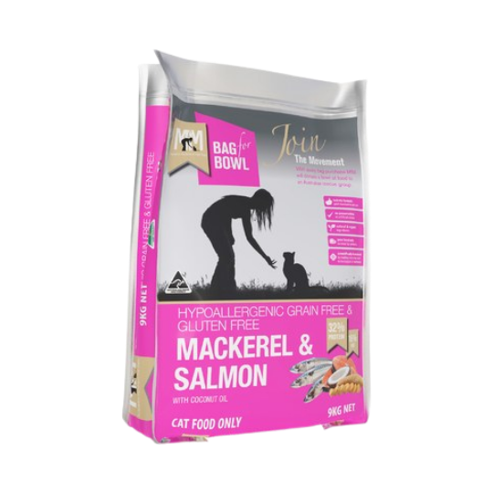 MEALS FOR MEOWS GRAIN FREE DRY CAT FOOD MACKEREL AND SALMON ADULT - 9kg my rainbow pet