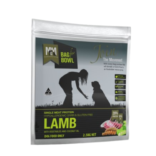 MEALS FOR MUTTS SINGLE PROTEIN GRAIN FREE LAMB -2.5kg my rainbow pet