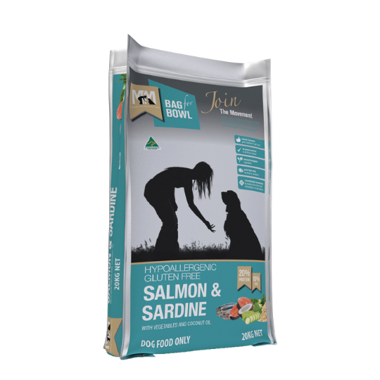 MEALS FOR MUTTS DRY DOG FOOD SALMON AND SARDINE ADULT- 20kg my rainbow pet