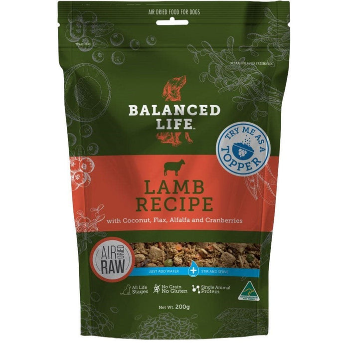 BALANCED LIFE Rehydratable Lamb Dry Dog Food Topper 200g my rainbow pet