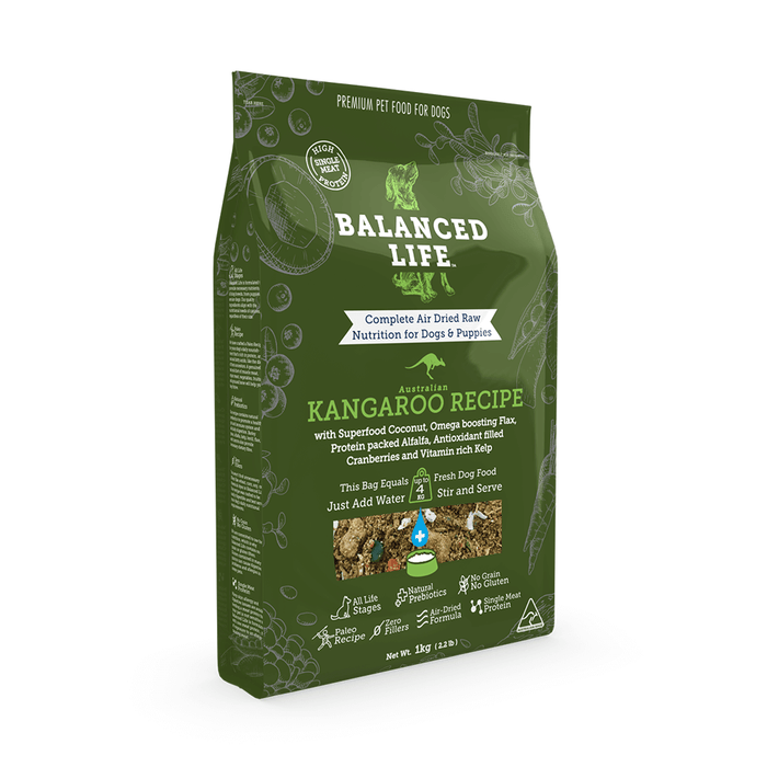 BALANCED LIFE Rehydrate Kangaroo Dry Dog Food my rainbow pet