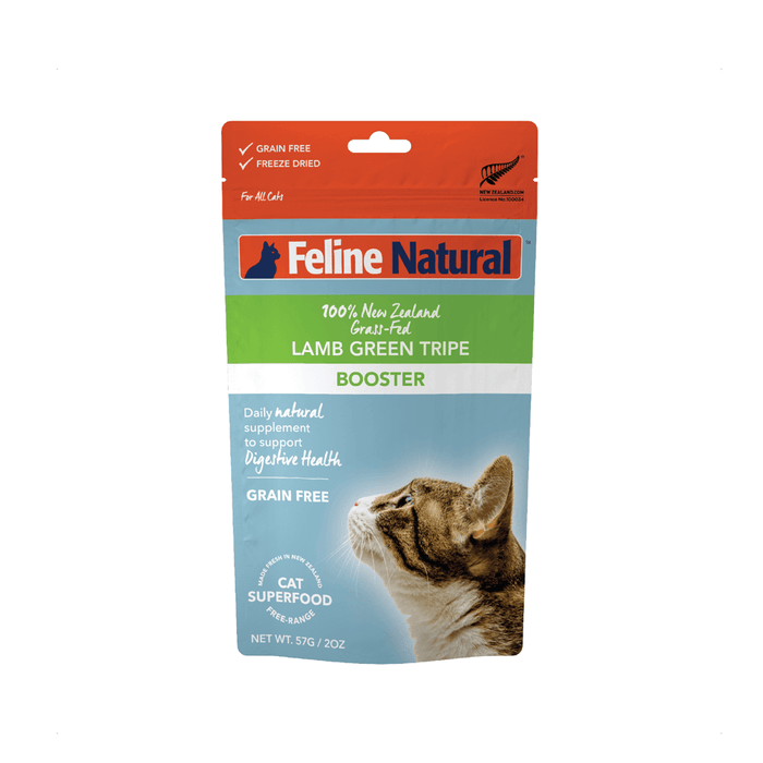 FELINE NATURAL Lamb Green Tripe Freeze Dried Food Supplement Booster 57g