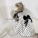 Princess style black and white love bow dress Dog Clothes Cat Clothes my rainbow pet