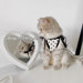 Princess style black and white love bow dress Dog Clothes Cat Clothes my rainbow pet