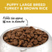 IVORY COAT Dry Dog Food Puppy Large Breed Turkey & Brown Rice 15KG my rainbow pet