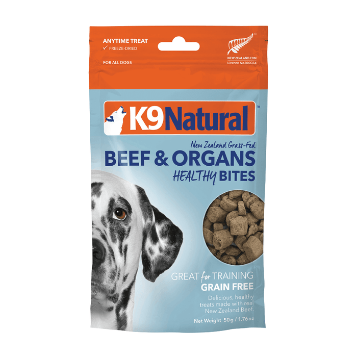 K9 NATURAL Dog Treats Beef Healthy Bites 50g