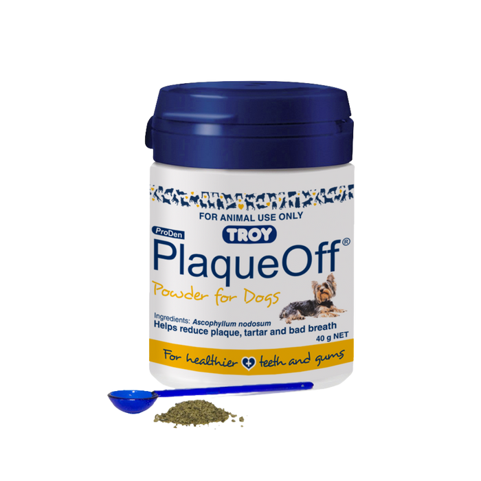 Troy PlaqueOff Powder for Dogs Oral Care - 40g my rainbow pet